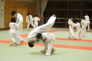 柔道の稽古に励む子どもたち(新潟市)