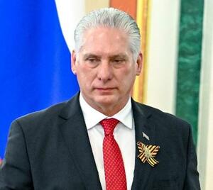 キューバのディアスカネル大統領(タス=共同)