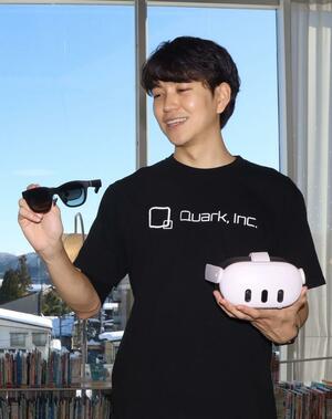 ＡＩを活用した技術開発で地方の課題解決に力を入れる「Ｑｕａｒｋ」代表取締役ＣＥＯの風間健人さん＝小千谷市