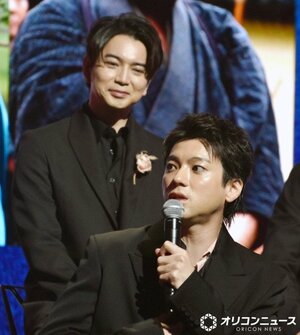 TBS×U-NEXT×THE SEVENグローバルプロジェクト『ちるらん 新撰組鎮魂歌』制作発表イベントに登壇した（前列）山田裕貴（後列）松本潤 （C）ORICON NewS inc.