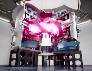 　新興企業ヘリカル・フュージョンが計画する核融合発電を実証する装置のイメージ（同社提供）