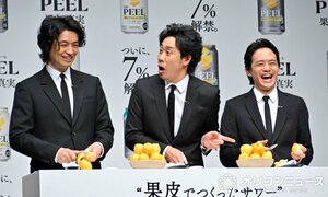 （左から）斎藤工、大泉洋、池松壮亮 （C）ORICON NewS inc.