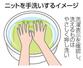 　ニットを手洗いするイメージ