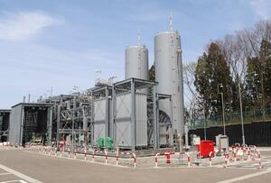 ＩＮＰＥＸなどが建設したメタネーション実証設備＝１４日、長岡市