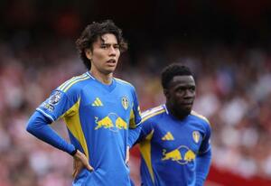 　リーズのＭＦ田中碧＝２３日、ロンドン（ゲッティ＝共同）