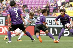 京都-新潟 後半14分、FW谷口海斗がシュートを決め、1-0=サンガS(写真映像部・佐藤将志)
