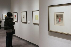 安野光雅さんの多彩な絵本原画が並ぶ作品展=長岡市千秋3