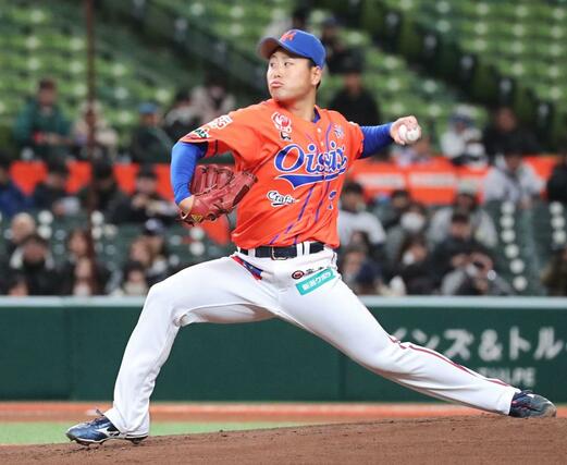 西武-オイシ 6回無失点と好投した先発の牧野憲伸=ベルーナドーム