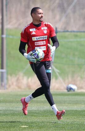 Ｊ２新潟　百年構想第１１節前日　ＧＫバウマン＝２０２６年４月１７日　聖籠町の専用練習場