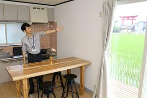 弥彦村が運用を始めたお試し移住住宅「ちょこっと弥彦ステイ」=弥彦村山崎