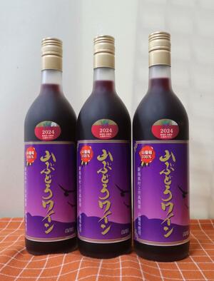 道の駅朝日で販売が始まった山ぶどうワイン
