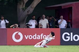 先制点を挙げた和田=9日(FIFA提供・ゲッティ=共同)