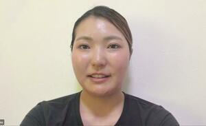オンライン取材に応じる高橋彩華