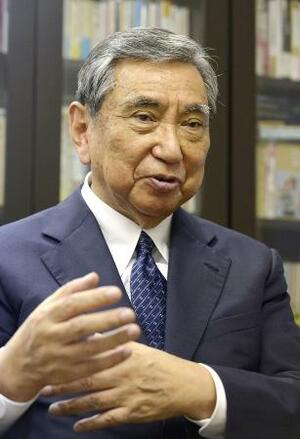 河野洋平氏=2016年8月、東京都港区
