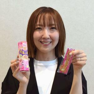 「商品名はフランス語のセボン『良い』と英語のスター『星』の組み合わせと聞いています」と話すカバヤ食品の傍士沙耶加さん=東京都港区