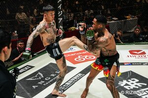 『RIZIN LANDMARK 13 in FUKUOKA』萩原京平vs. アバイジャ・カレオ・メヘウラ（C）ORICON NewS inc.
