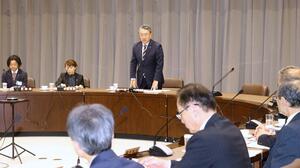 3選を目指す花角英世知事の推薦を決めた県市長会の定例総会=19日、新潟市中央区