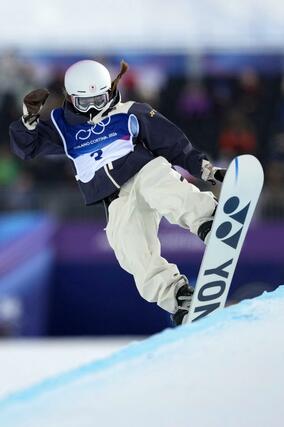 女子ハーフパイプ予選　工藤璃星の２回目＝リビーニョ（共同）