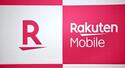 　楽天モバイルのロゴマーク＝２５日午後、東京都新宿区