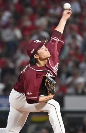 8回途中まで無失点で2勝目を挙げた楽天・早川=マツダ