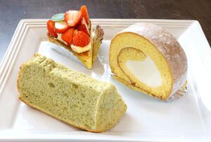 地域の旬の食材や米粉などを使った「ママのおやつ」のケーキ