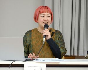 福島第１原発事故で「古里のアイデンティティーすら奪われた」と語る三原由起子さん＝７日、新潟市中央区