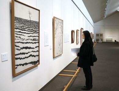 雪国の自然、上空から俯瞰描写 南魚沼市トミオカホワイト美術館で「鳥