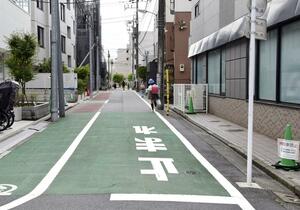 東京都品川区の生活道路=5月29日