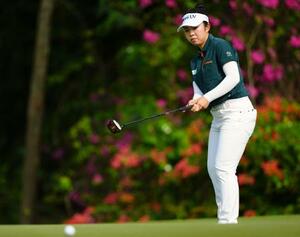 　最終調整する山下美夢有＝サイアムＣＣ（共同）