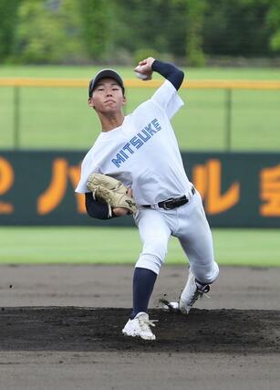 長岡農－見附　見附の先発穴澤大樹＝三条市パールスタ