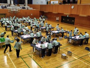糸魚川市の開票作業