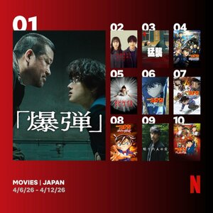 Netflix日本における週間視聴ランキング（映画）（4月6日～4月12日）