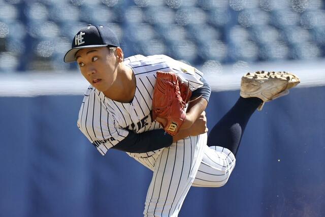 北越-中越 北越の先発・青木隆太=ハードオフ・エコスタジアム