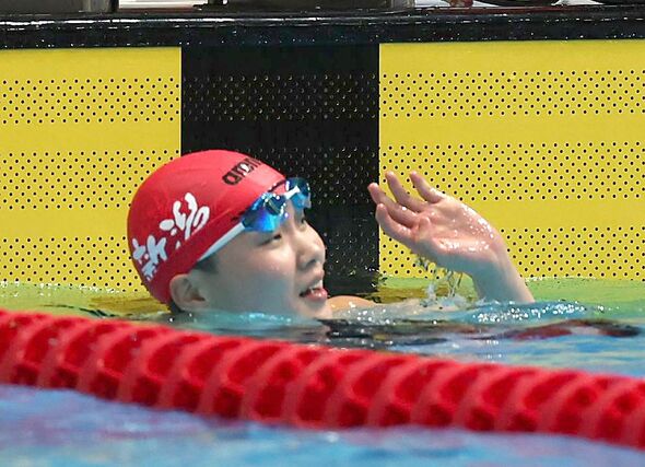 競泳・少年女子Ａ１００メートル自由形決勝　４位に入賞した山田妃夏（中越高）＝佐賀市