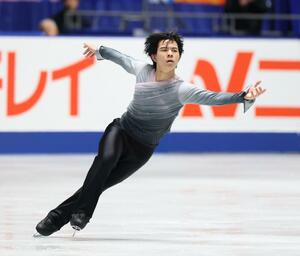 男子ＳＰ　演技する武田結仁＝東京・国立代々木競技場