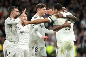 レアル・マドリードの選手たち=20日(ゲッティ=共同)