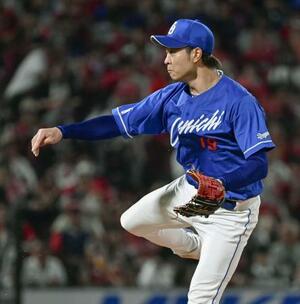 完封で4勝目を挙げた中日・高橋宏=マツダ