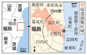 　福島第１原発周辺の帰還困難区域