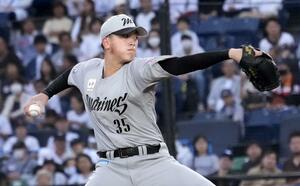 日本ハム戦に先発したロッテ・田中晴=ZOZOマリン