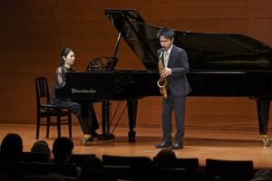 第６０回新潟県音楽コンクール　最優秀賞の小林奏太さん（サクソフォン）