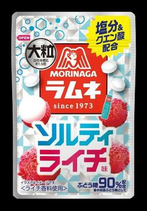 　森永製菓の「大粒ラムネ〈ソルティライチ〉」