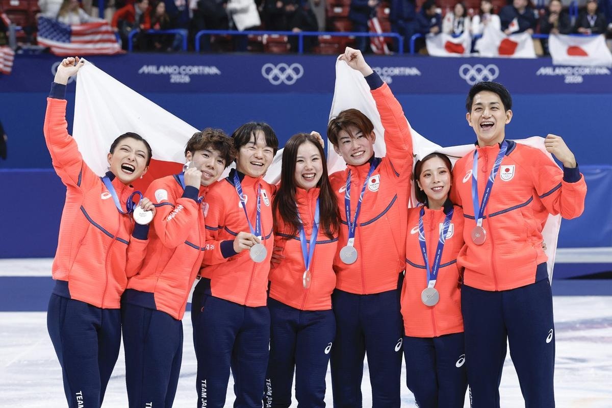 フィギュア団体、日本が2大会連続の銀【冬季オリンピック2026】 | 新潟日報