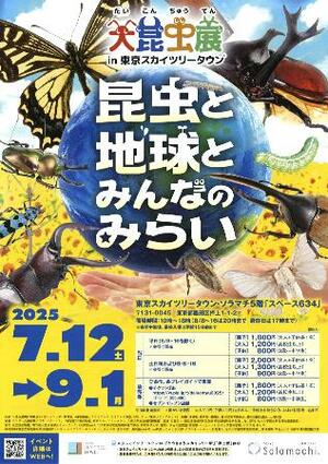 「大昆虫展in東京スカイツリータウン」のチラシ