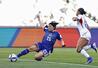 日本-フィリピン 後半、チーム3点目のゴールを決める千葉=シドニー(共同)