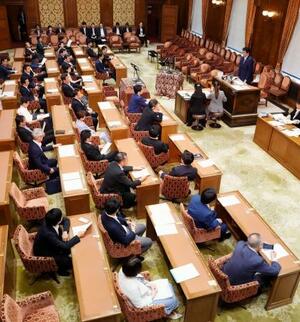 企業・団体献金改革を巡り、開かれた衆院政治改革特別委=20日午前