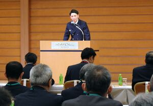 新潟県と東北6県代表の消防職員が強い思いを語った意見発表会=4月26日、新潟市中央区