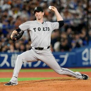 7回途中無失点で6勝目を挙げた巨人・グリフィン=横浜