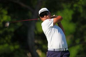 　第１ラウンドでプレーする久常涼＝４日、米オハイオ州のミュアフィールドビレッジＧＣ（ゲッティ＝共同）