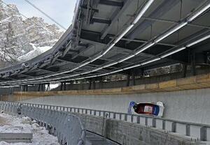 　コルティナダンペッツォで行われたボブスレーのミラノ・コルティナ冬季五輪テスト大会＝２０２５年１１月（共同）