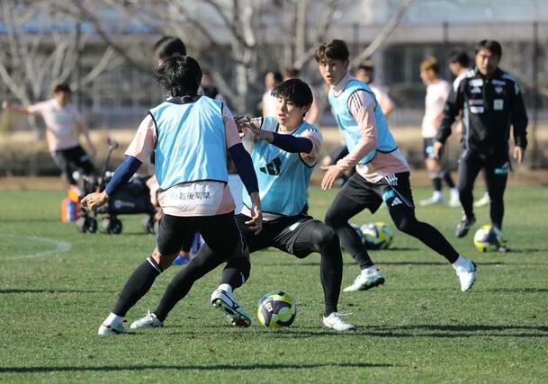 J1アルビレックス新潟の1次キャンプ8日目=1月20日、宮崎県西都市の清水台総合公園